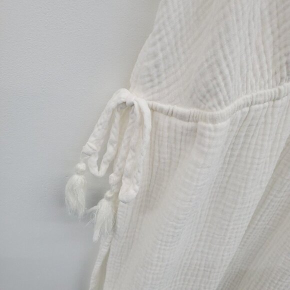 Xhilaration Womens Side Slit Swim Cover Up Dress Size L White Sleeveless Boho - Picture 7 of 15